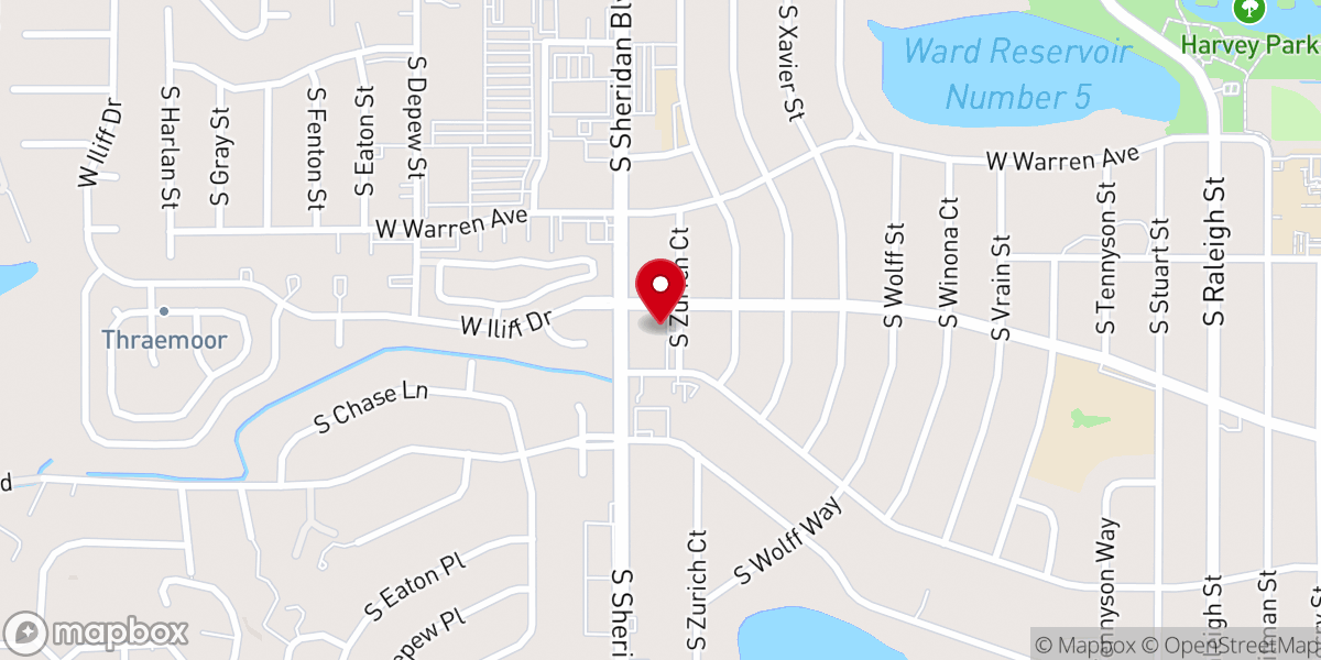 Map showing location of Christ Congregational Church