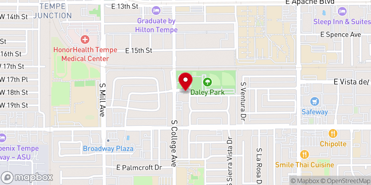 Map showing location of Community Christian Church