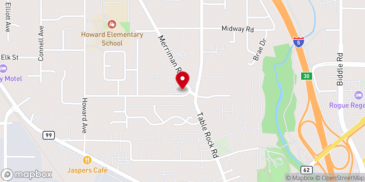 Map showing location of Medford Friends Church