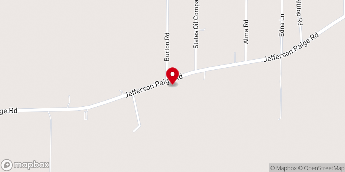 Map showing location of Page Church