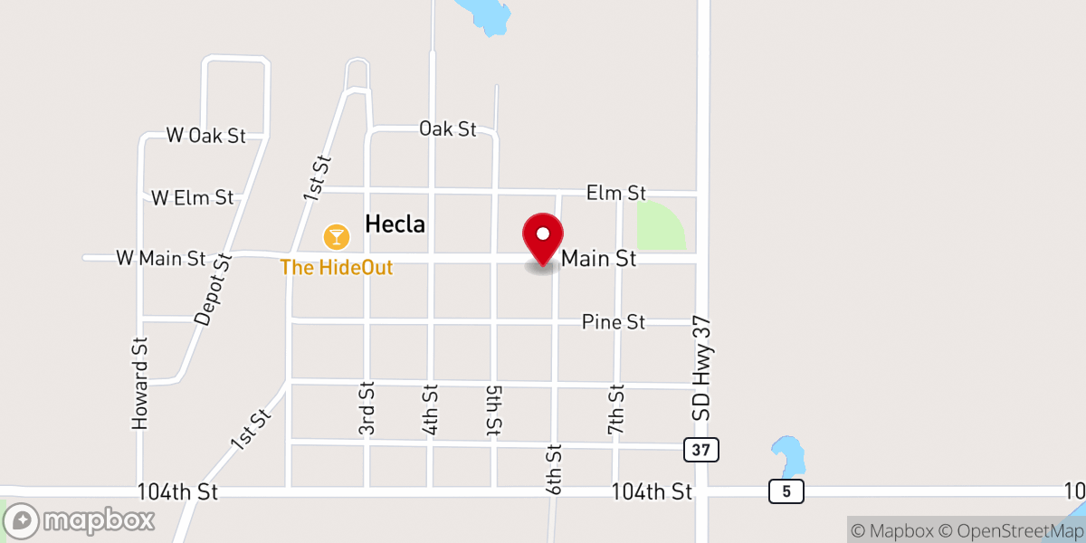 Map showing location of Episcopal Church
