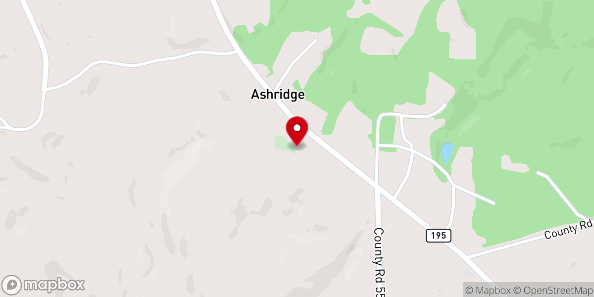 Map showing location of Ashridge United Methodist Church