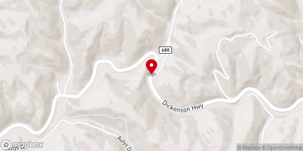 Map showing location of Shumac Church