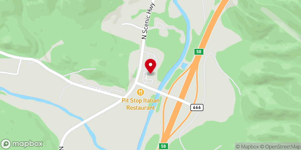 Map showing location of Arby's