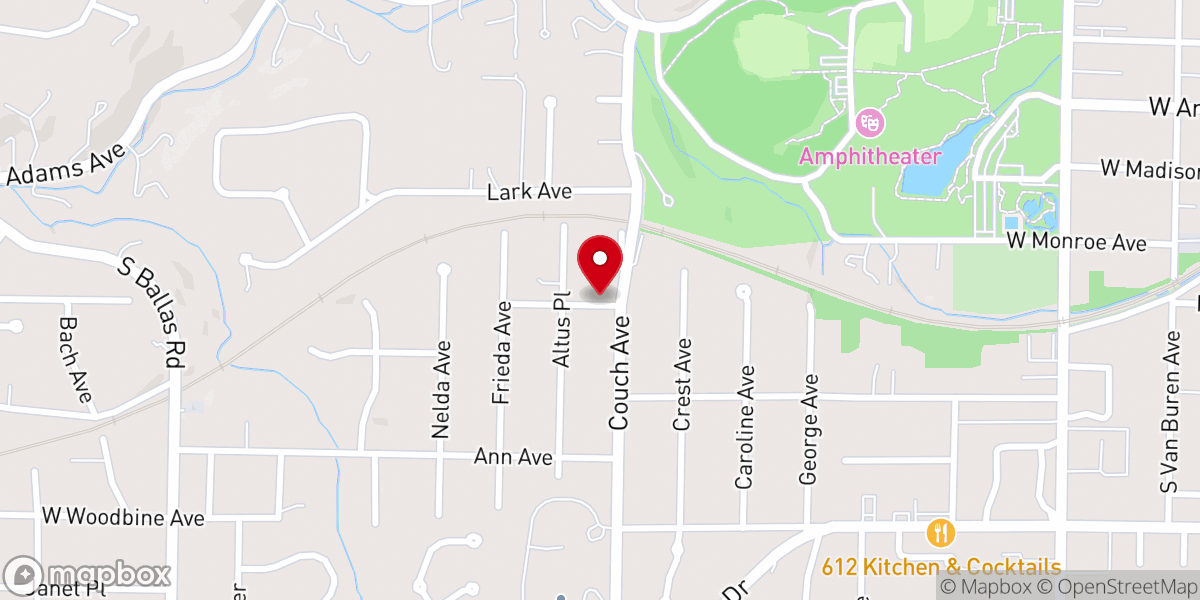 Map showing location of Vineyard Community Church