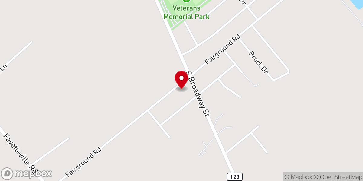 Map showing location of Blanchester Fellowship Tabernacle Church