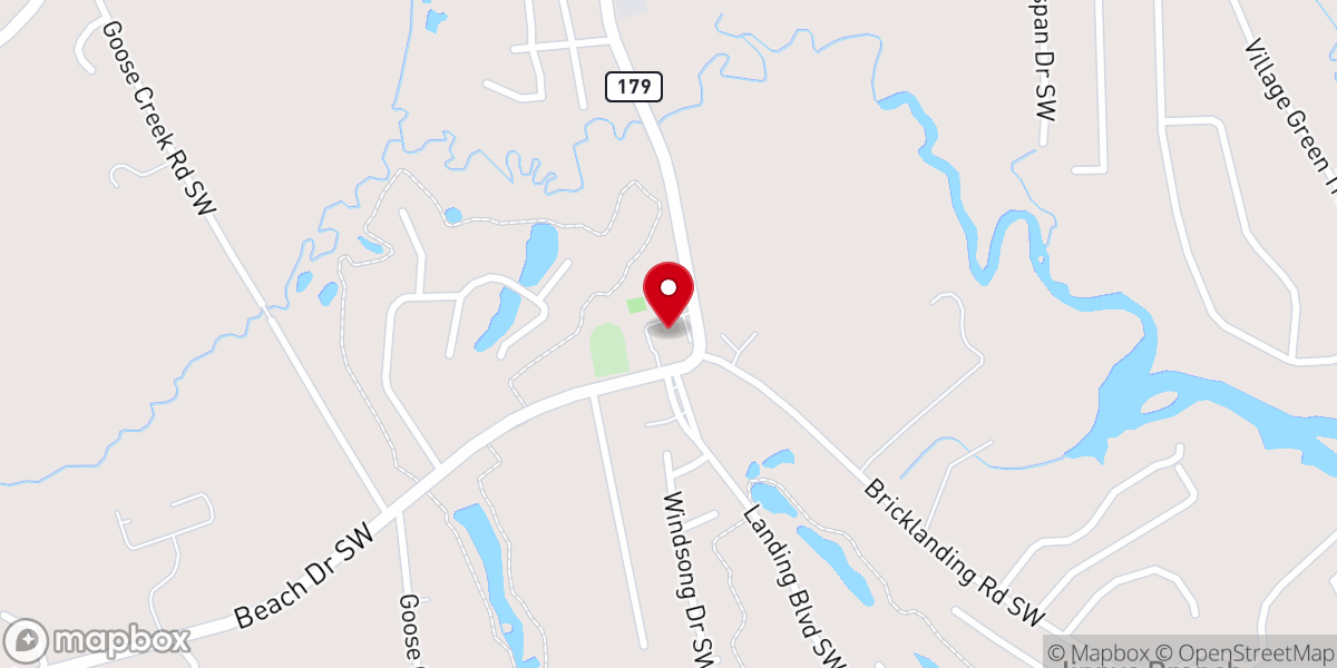 Map showing location of Jennies Branch Baptist Church