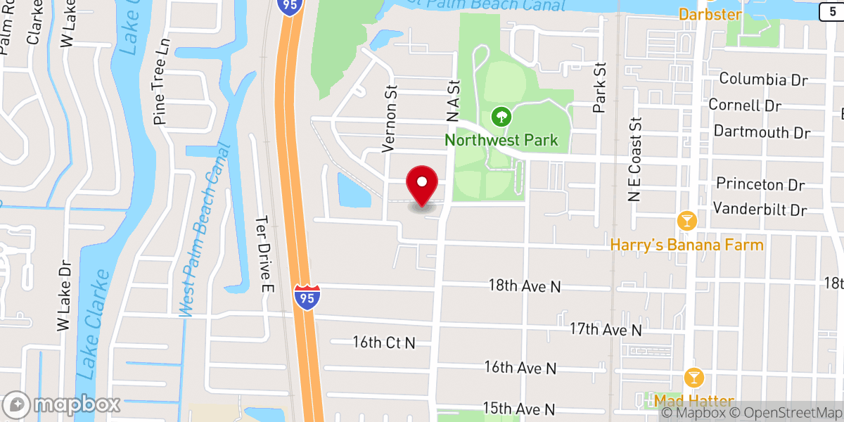 Map showing location of Victory Worship Center