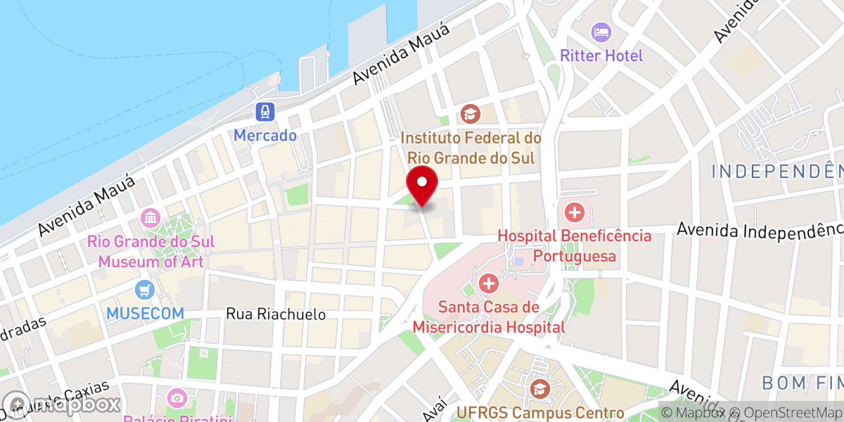 Map showing location of Comunidade Evangélica de Porto Alegre-CEPA