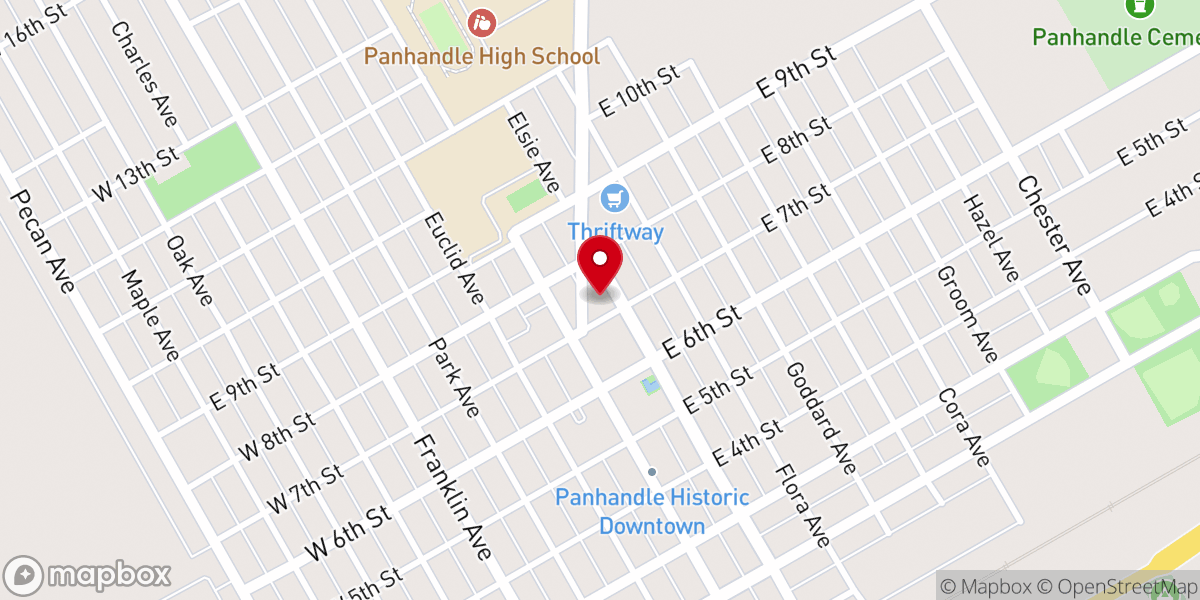 Map showing location of First Baptist Church Youth Activity Center