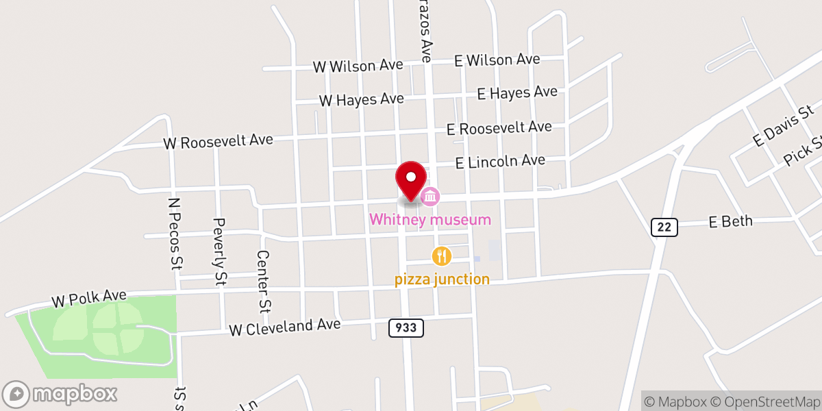 Map showing location of Whitney Fire Department