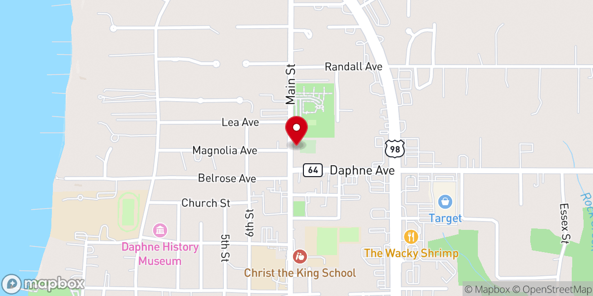 Map showing location of Little Bethel Baptist Church