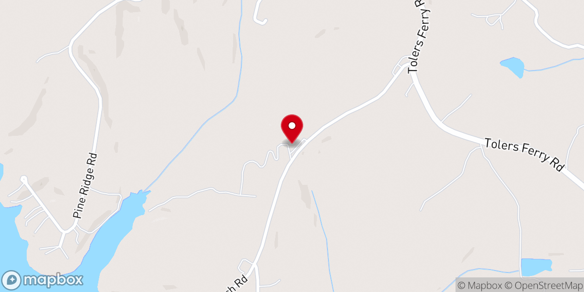 Map showing location of Patmos United Methodist Church