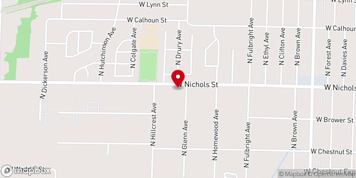 Map showing location of Faith Baptist Church