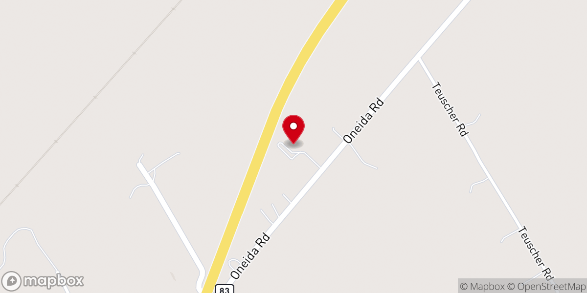 Map showing location of St. Peter's Lutheran Church