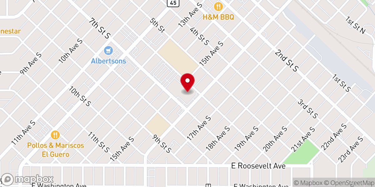 Map showing location of Nampa First Church of the Nazarene