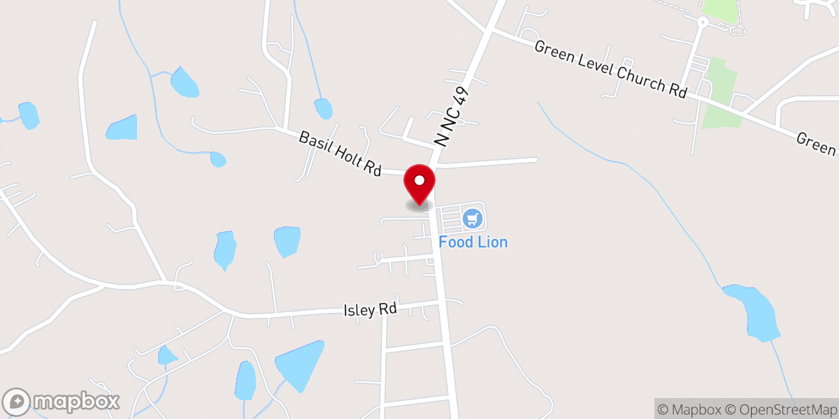 Map showing location of Crazy Mexico #1 Haw River