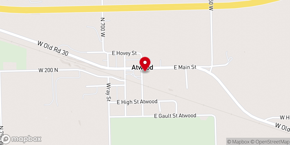 Map showing location of Otterbein United Methodist Church