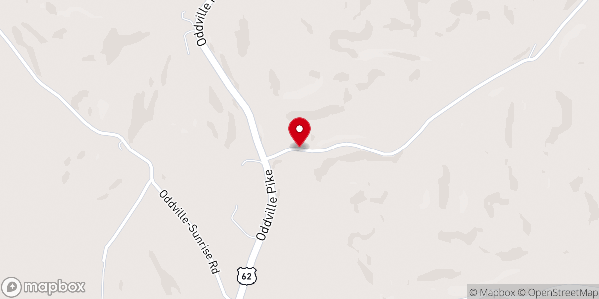 Map showing location of Oddville Church