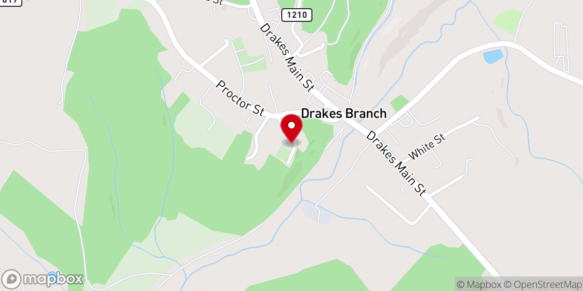 Map showing location of Mount Calvary United Methodist Church