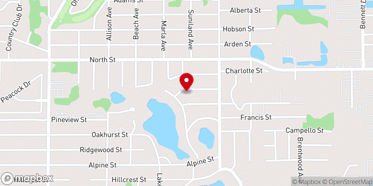 Map showing location of Radiating Presence of Love