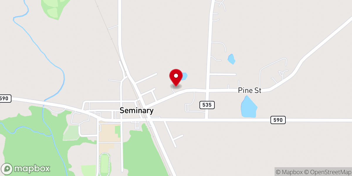 Map showing location of Seminary United Methodist Church