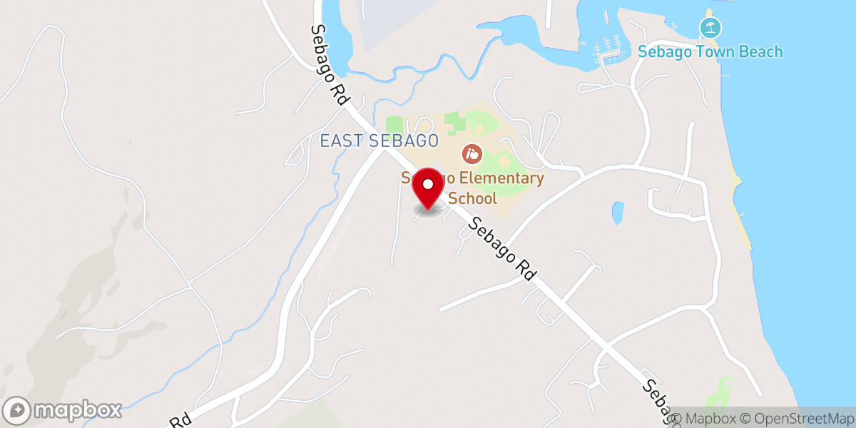 Map showing location of Our Lady of Sebago Chapel