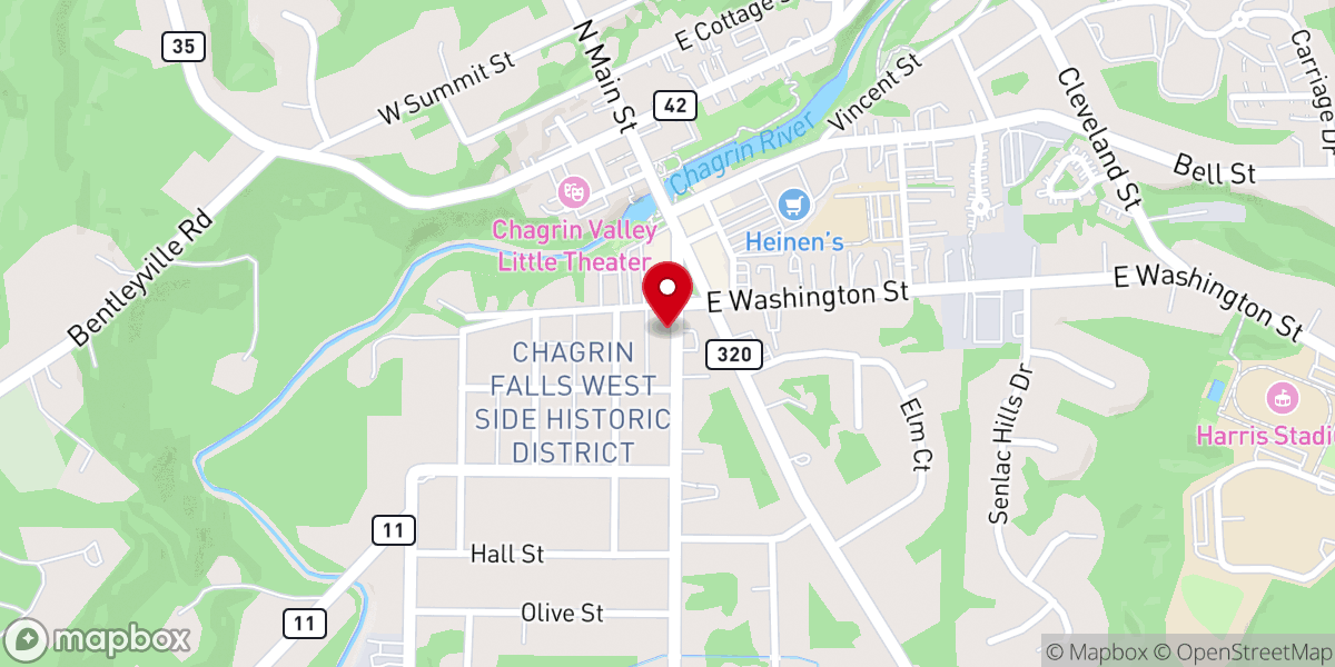 Map showing location of The United Methodist Church