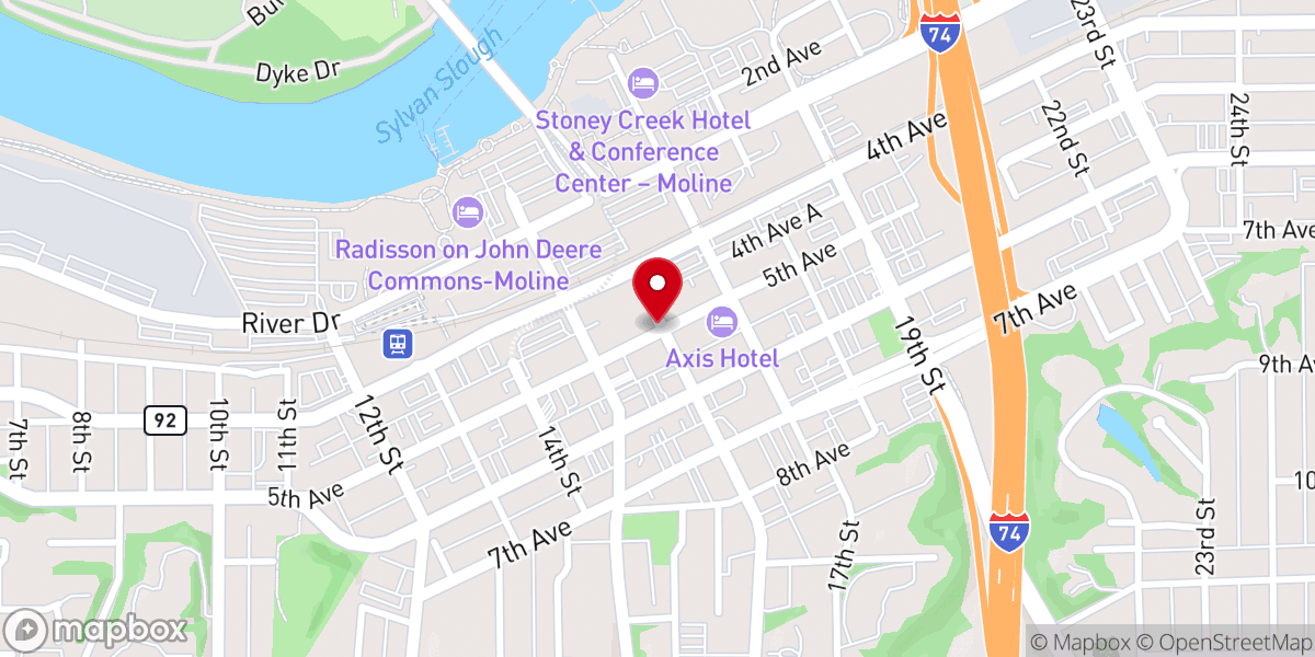 Map showing location of Todays Church