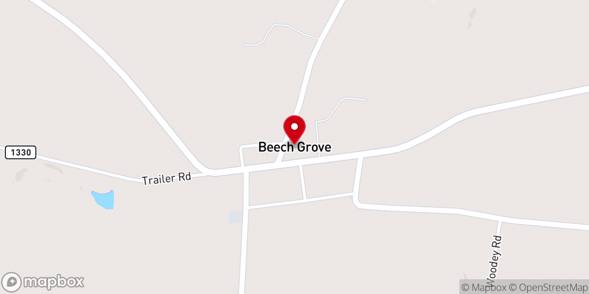 Map showing location of Beech Grove