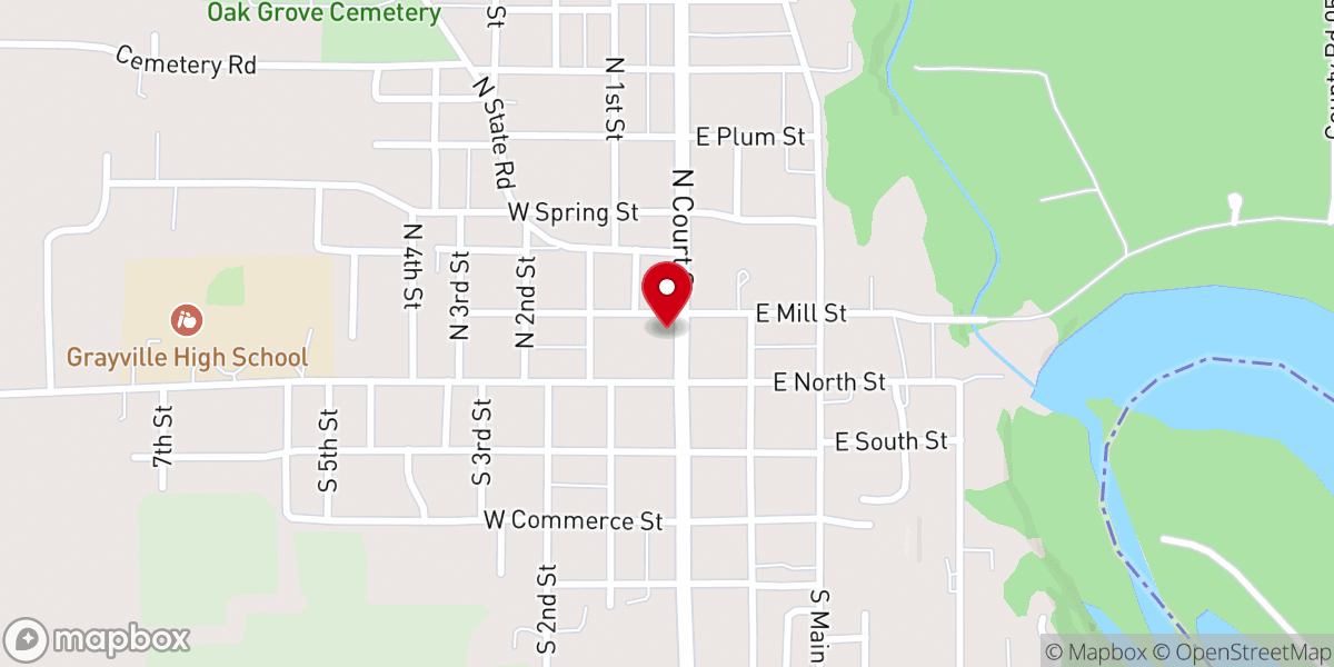 Map showing location of First Presbyterian Church