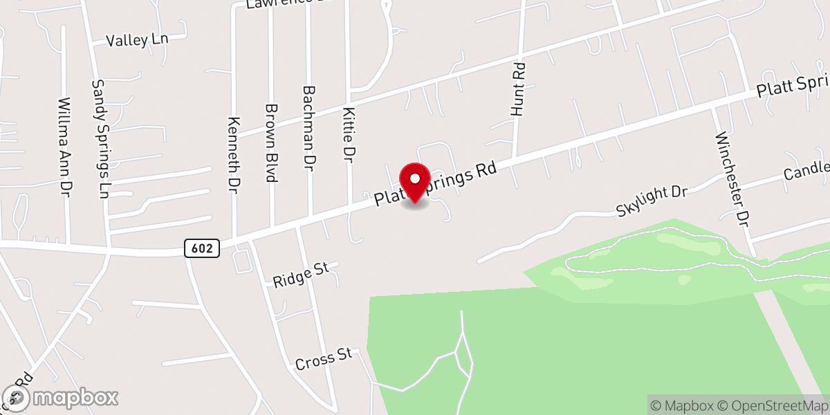 Map showing location of Rock Family Worship Center