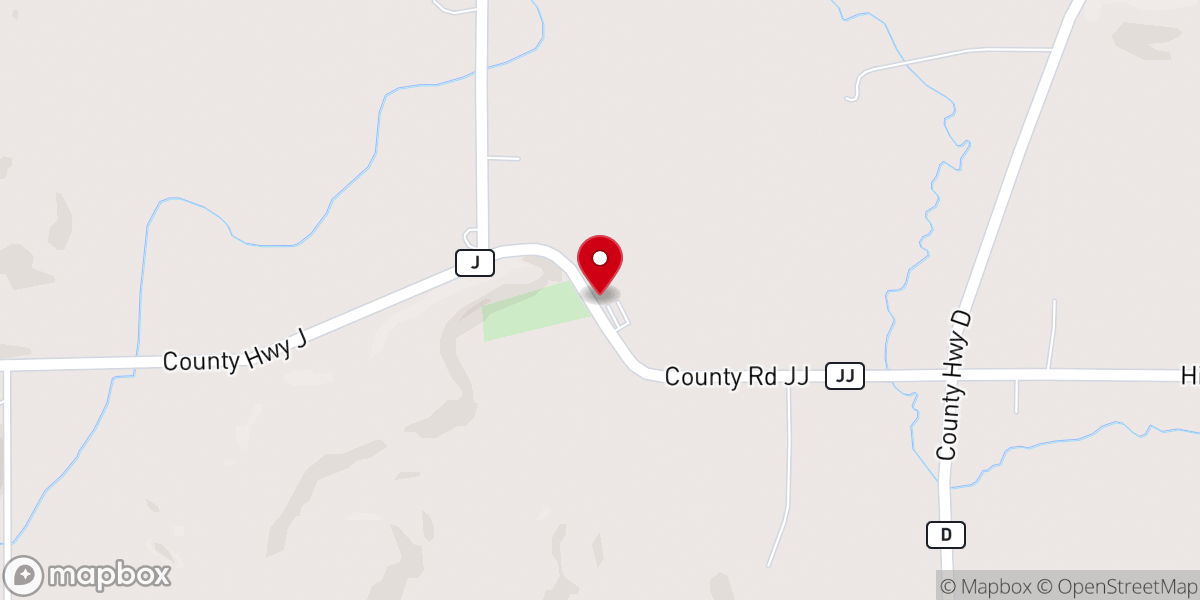 Map showing location of St John's Lutheran Church