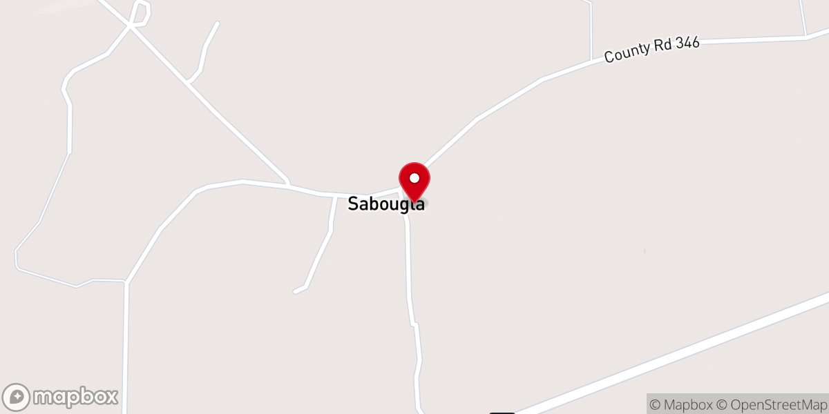 Map showing location of Sabougla Baptist Church