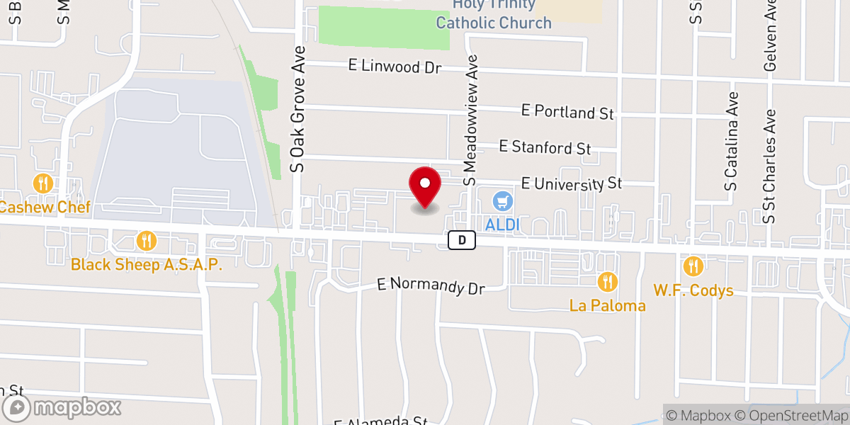 Map showing location of Schweitzer Church Student Center