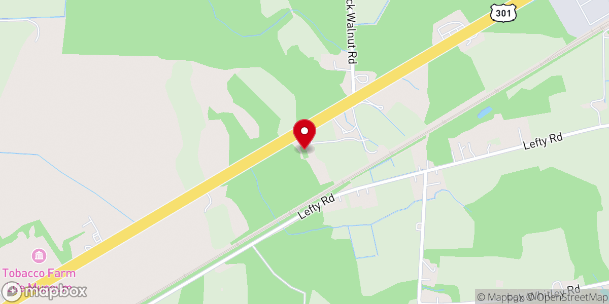 Map showing location of Kenly Skating Rink