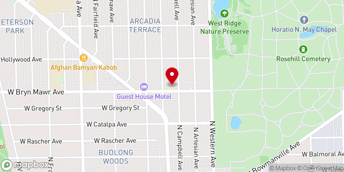 Map showing location of St Elias Christian Church