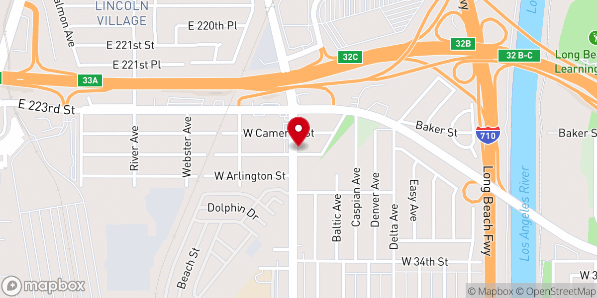 Map showing location of Blessed Hope Assembly of God