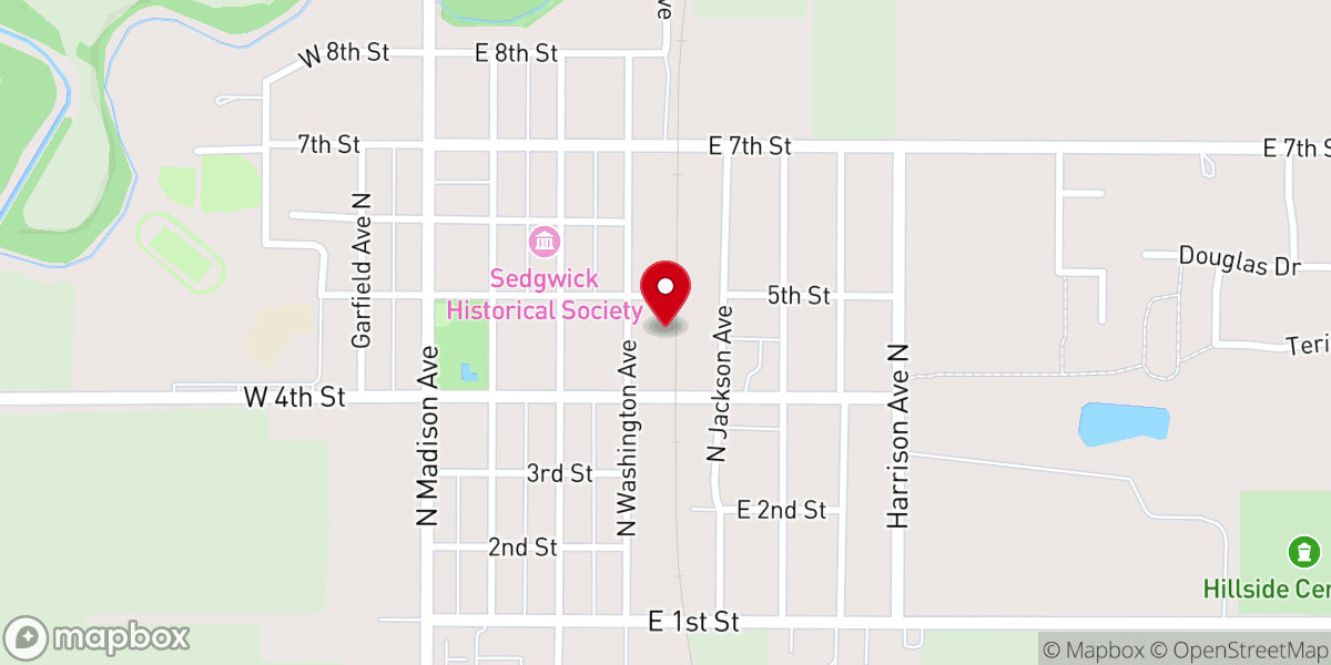 Map showing location of Sedgwick Meeting House Inc