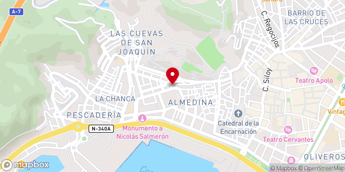 Map showing location of Plaza de San Antón