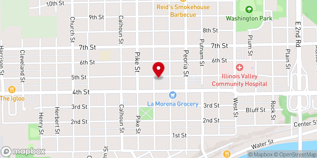 Map showing location of St. Joseph Catholic Church