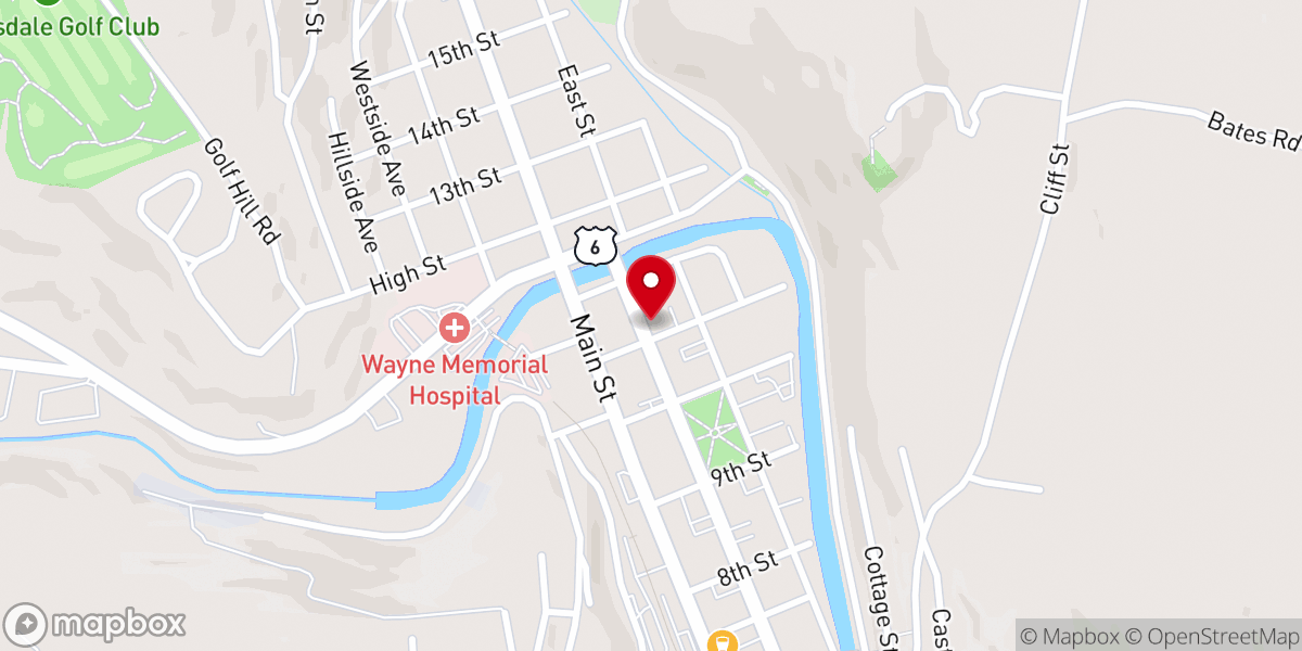 Map showing location of Central United Methodist Church