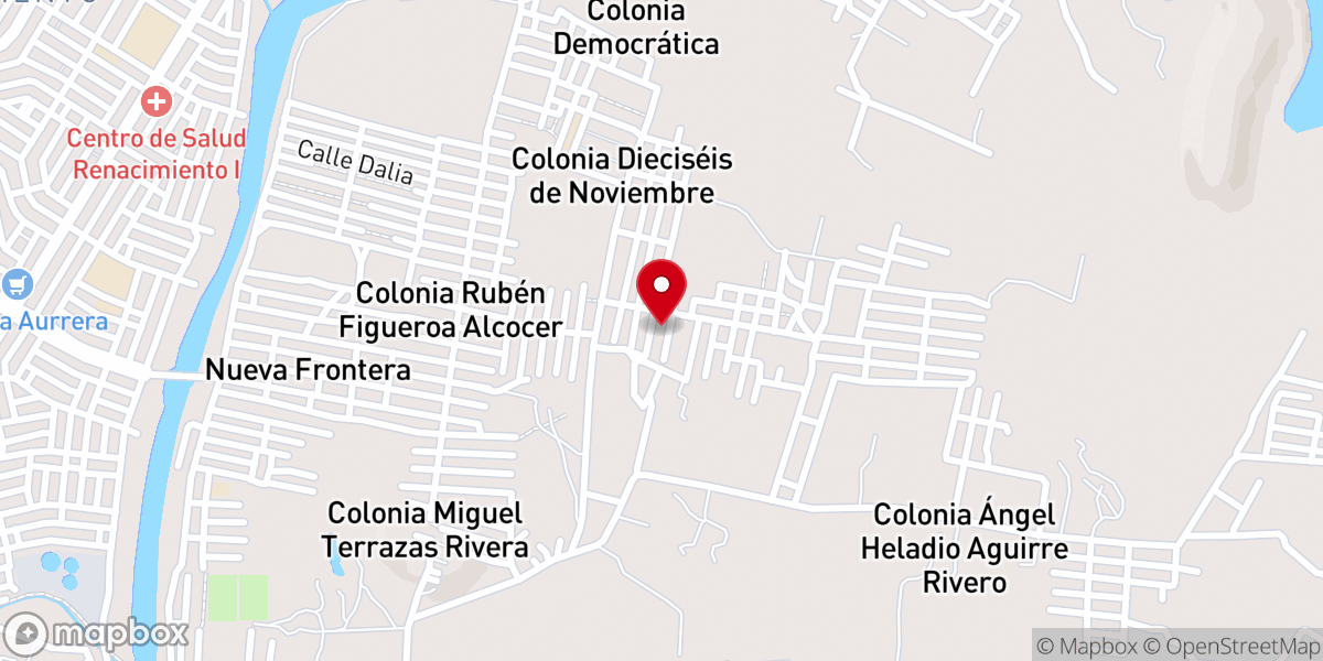 Map showing location of Iglesia Cristiana Puerta de Sion . AIC