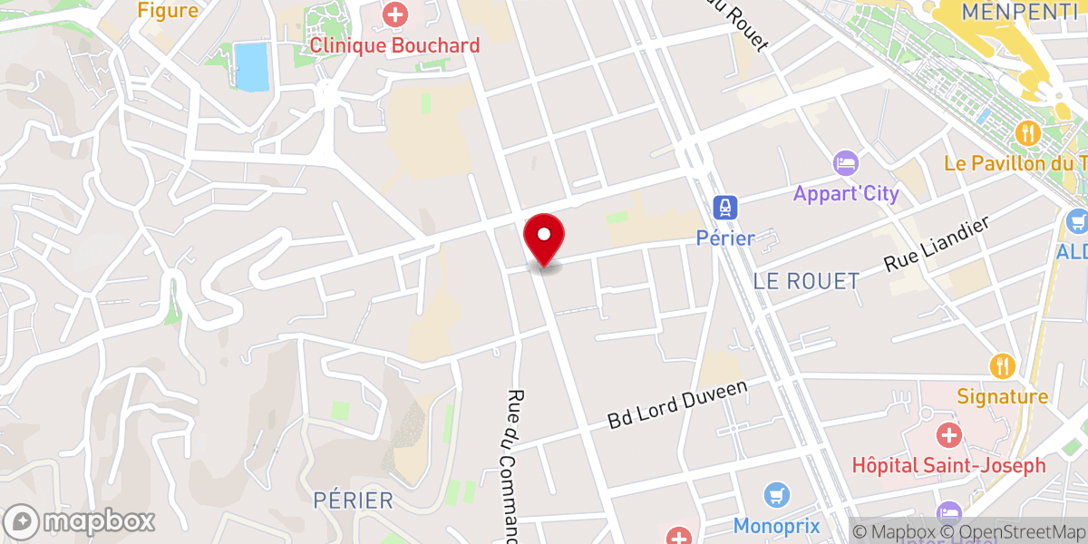 Map showing location of Centre Bouddhique Marseille Provence