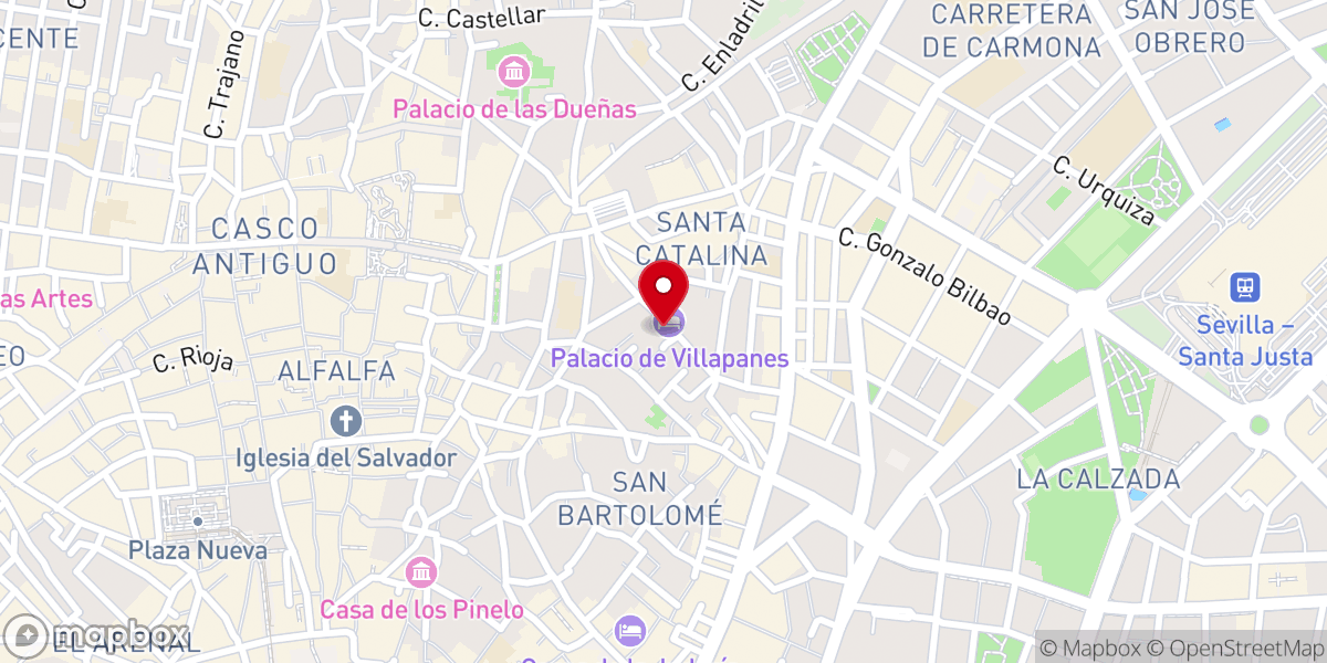 Map showing location of Iglesia de Santiago El Mayor