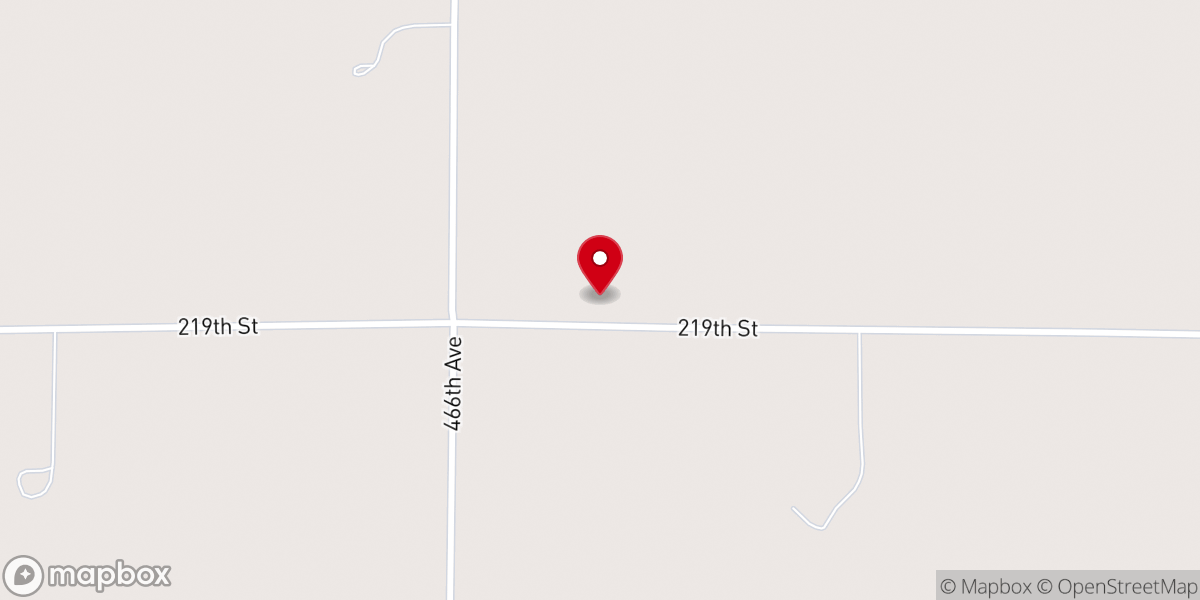 Map showing location of Lake Campbell Lutheran Church