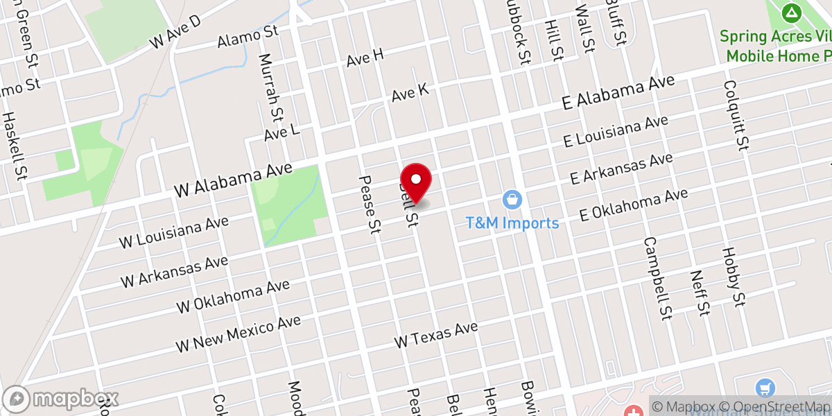 Map showing location of The Open Door Church and Community Center