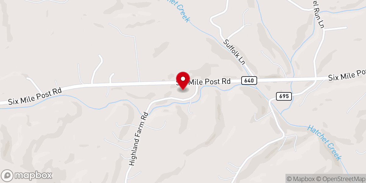 Map showing location of Ebenezer Baptist Church