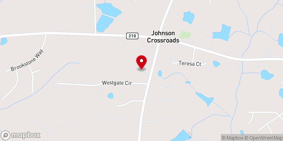 Map showing location of New Hope Alliance Church