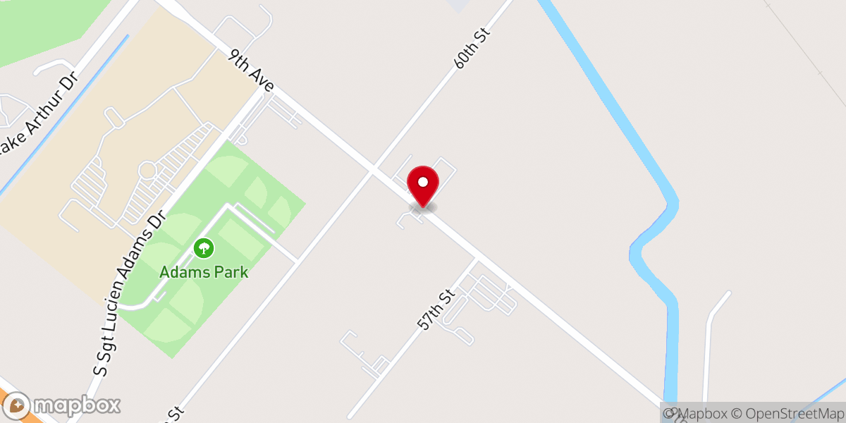Map showing location of Fourth Avenue Baptist Church